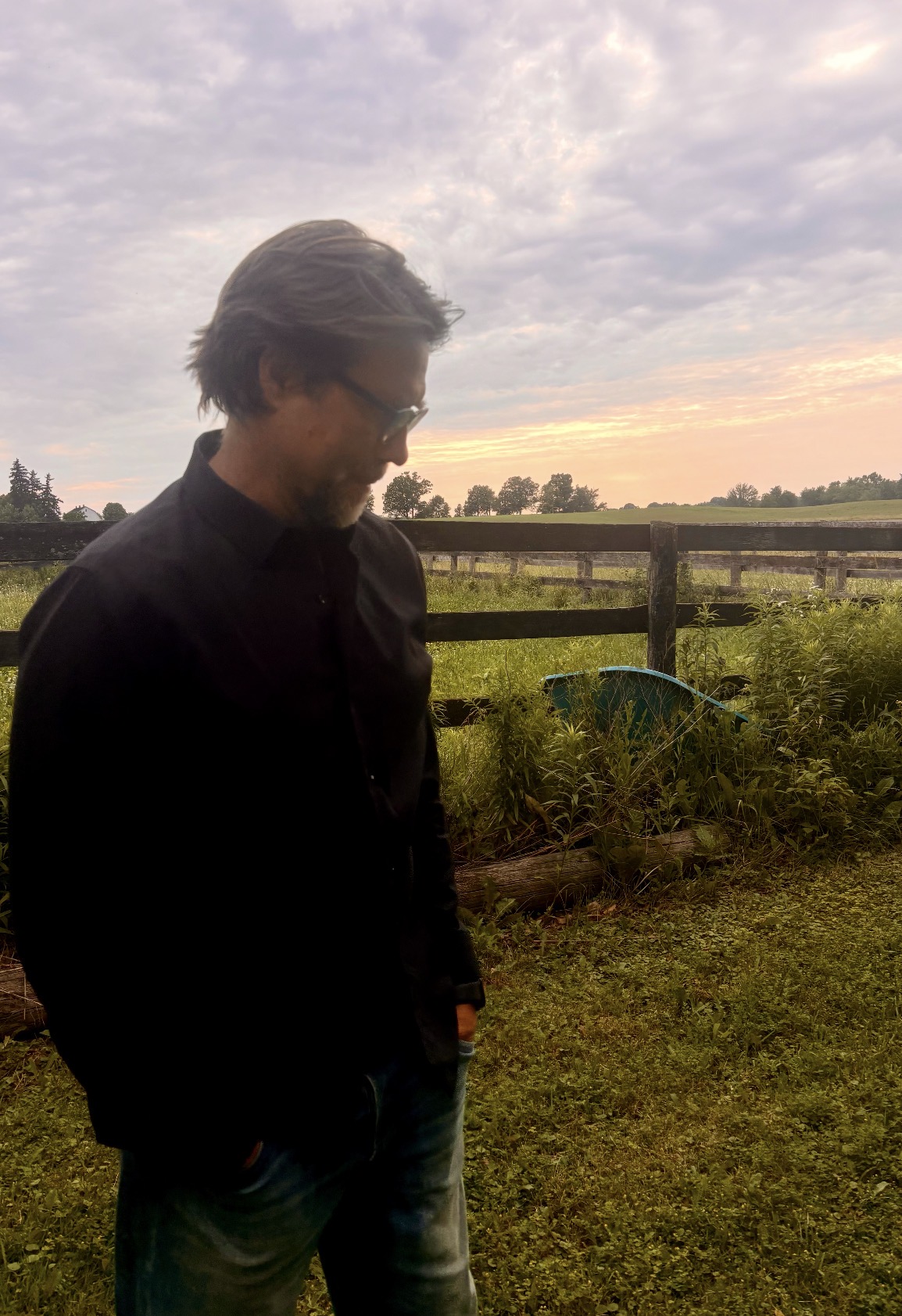 Dean Foerter at the fence line